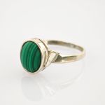 Silberring mit Malachit-Cabochon | Gr. 58