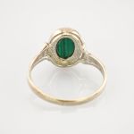 Silberring mit Malachit-Cabochon | Gr. 58