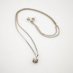 Weißgold Kette mit Diamant Anhänger Solitär modern