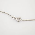 Weißgold Kette mit Diamant Anhänger Solitär modern