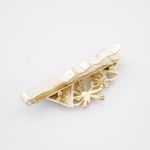 Silber Krawattennadel vergoldet Palmen Pyramiden 1970er