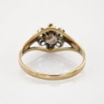 Goldring mit Diamantblüte | 333 / 1,9g / Gr. 59