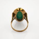 Goldring mit Türkis im Stil der 1960er Jahre | 333 / 4,4g / Gr. 52