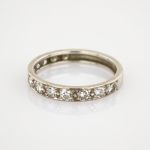 Weißgoldring mit Diamanten | 585 / 2,1g / Gr. 54