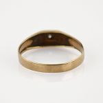 Goldring mit Diamant im klaren Stil der 1960er | 333 / 1,1g / Gr. 58