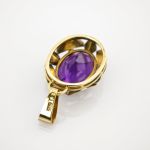 Gold Anhänger mit Amethyst um 1970