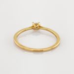 Solitär-Goldring mit Diamant um 2000 | 585 / 1,2g / Gr. 52