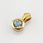 Gold Anhänger mit blauem Topas modern