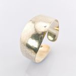Silber Armreif Hammerschlag breit modernistisch