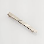 Silber Krawattennadel modern mit Gravur