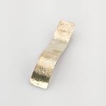 Silber Brosche Hammerschlag modernistisch