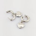 JOOP! Silber Ohrringe in Herzform mit Steinbesatz