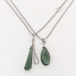 JOOP! Silberkette mit grünem Anhänger