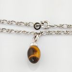 JOOP! Silber Halskette mit Tigerauge-Anhänger
