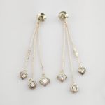 JOOP! Silber Ohrringe mit Ketten und Zirkonia