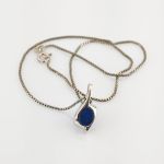 Lapislazuli-Anhänger mit Venezianischer Kette Silber, um 1960
