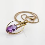 Kette mit Amethyst Anhänger aus Gold