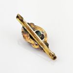 Biedermeier Brosche mit 5 Granaten