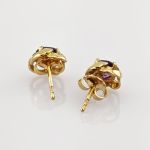 Ohrstecker aus Gold mit violetten Amethysten