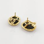 Goldene Ohrclips mit klassischer Damen-Kamee