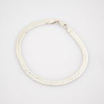 Elegantes Schmuckset aus Silber – Kette und Armband im Flachpanzerdesign
