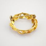 Vintage-Brosche aus Gold mit Emaille