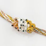 Vergoldetes Silberarmband, Kette und Ohrringe