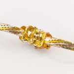 Vergoldetes Silberarmband, Kette und Ohrringe
