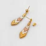 Vergoldetes Silberarmband, Kette und Ohrringe