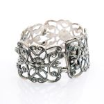 Wunderschönes Silberarmband & Brosche