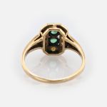 Goldring mit feinen Smaragden und Perlen