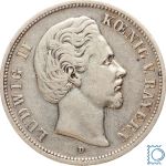 BAYERN, 5 Mark 1875 D, König Ludwig II., J.42, Silber