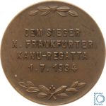 Frankfurt, Stadt - Bronzemedaille Preismedaille der X. Kanu-Regatta 1934 - Adlerkopf