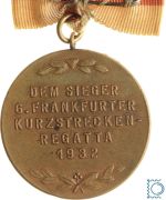 Frankfurt, Stadt - Bronzemedaille Preismedaille der 6. Regatta 1932