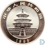 CHINA 1993 - 5 Yuan - Panda - ½ OZ Unze Silber - BU stempelglanz