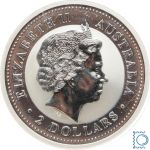 Australien 2008 - 2 Dollar Kookaburra - 2 Oz / Unze Silber - BU in Kapsel