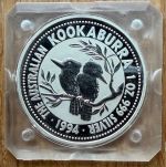 Australien 1994 - 1 Dollar Kookaburra - 1 Unze Silber - BU in original Kapsel