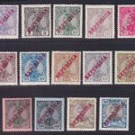 Portugal 1910 MiNr. 168-181 ungebraucht - Freimarken Aufdruck „REPUBLICA“