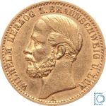 Kaiserreich, 20 Mark Braunschweig 1875 A, Wilhelm (1830-1884), J.203