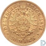 Kaiserreich, 20 Mark Braunschweig 1875 A, Wilhelm (1830-1884), J.203