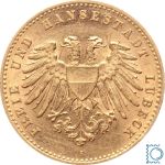 Kaiserreich, 10 Mark Lübeck 1904 A, Stadtwappen, J.227