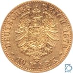 Kaiserreich, 10 Mark Mecklenburg 1878 A, Friedrich Franz II. (1842-1883), J.231