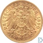 Kaiserreich, 10 Mark Mecklenburg 1890 A, Friedrich Franz III. (1883-1897), J.232