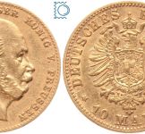 Kaiserreich, 10 Mark Preussen 1876 C, Kaiser Wilhelm I. (1861-1888), J.245C