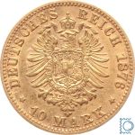 Kaiserreich, 10 Mark Preussen 1876 C, Kaiser Wilhelm I. (1861-1888), J.245C