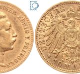 Kaiserreich, 10 Mark Preussen 1895 A, Kaiser Wilhelm II. (1888-1918), J.251