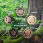 DEUTSCHLAND 5 Euro Satz 2019 ADFGJ Gemäßigte Zone in Blister