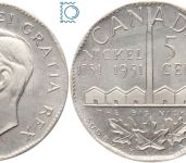 Kanada 5 Cent 1951 | Sudbury Numismatic Park Big Nickel Alu