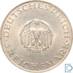 Weimar 3 Mark 1929 D, Gotthold Ephraim Lessing, J.335, Silber