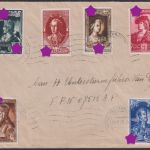 Flämische Legion, Mi.Nr. IX-XIV, Kaiserbildnisse auf Brief FpNr. 07515 AP